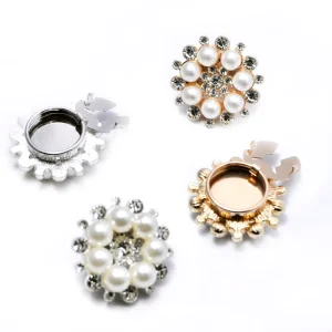 Pearl Rhinestone Cufflinks Button Covers Fashion Clothing Decoration Cute Pearl Sleeve Button Clip Women Luxury Cuff