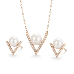 Pearl Star Moon Jewelry Set Freshwater Pearl Floral Fashion Jewelry Gift Party Custom
