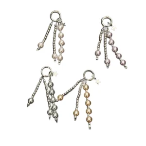 Pearl Tassel Pendant Cross border New Fashion Pearl Keychain Trendy Elegant Key Ring Pendant Phone Chain