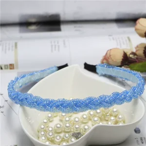 Pearl Woven Hair Hoop Women Korea Fashion Style Thin Headband