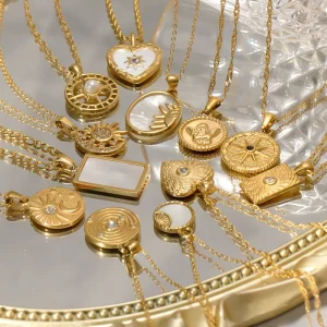 Pendant Necklace Fashion Jewelry Stainless Steel Necklace Accessories Women Gold Necklace