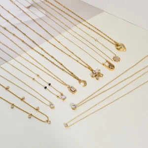 Pendant Style Necklace Fashionable Popular Jewelry Fashion Zircon Stainless Steel Women’s Sporty Necklace Pendant Necklace