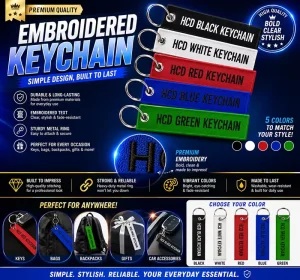 Personality Custom Embroidered Keychain Gifts Fashion Practical Car Embroidered Key Tags