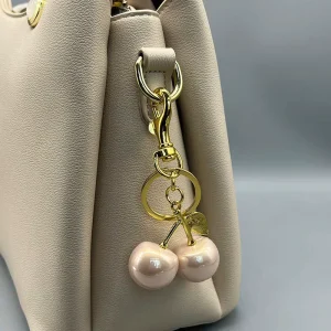 Personality Cute Fashion Fresh Luxury Bag Accessories Metal Cherry Key Chains