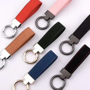 Personality Factory Price Leather Key Chains Keychain Accessories High Quality Suede Keychain