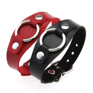 Personality Fashion Ring Bracelet PU Leather Punk Hip Hop Wind Bracelet Circle Wrist Bracelet Jewelry