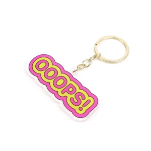 Personalized Acrylic Charms Custom Text Word Name Tag Key Ring Acrylic Bag Pendant