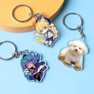Personalized Acrylic Keychains Anime Custom Keychain Transparent Key Holder Uv Printing Double Sided Keyring