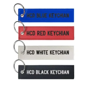 Personalized Airplane Aviation Tags Key Chain Fabric Custom Double Side Logo Woven Keychain Jet Tag Anime Keychain