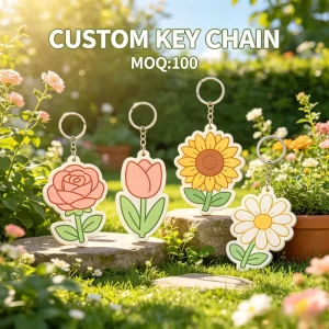 Personalized Carabiner Keychain Custom UV Printed PVC Key Pendant Custom Shape Waterproof Design for Unique Decoration Souvenirs