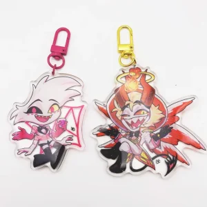 Personalized Custom Acrylic Charms Rainbow Holographic Glitter Epoxy Clear Acrylic Keychain