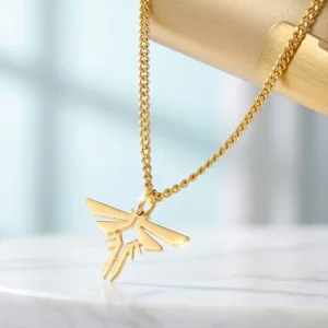 Personalized Custom Laser Cut Pendant Necklace 18K Gold for Men
