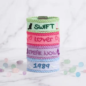 Personalized Custom Letter Handmade Woven Bracelet Embroidered Wristband