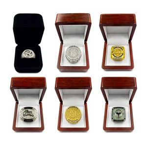 Personalized Custom Logo Gold Silver Enamel Sports Metal Championship Rings Made In China