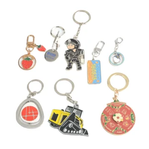 Personalized Custom Logo Promotional Plated Enamel Metal Keychains with Custom Size Color Shape Fashion Trend Gift OEM