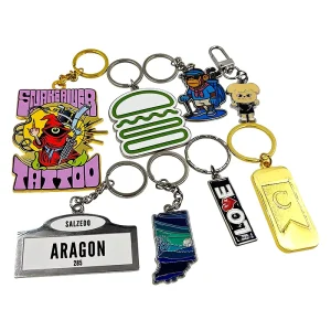 Personalized Custom Metal 3D 2D Zinc Alloy Antique Brass Keychain Hard Enamel Keyring Custom Keychain