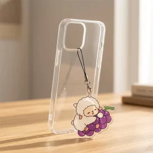 Personalized Custom Printed Plastic Charms Clear Epoxy Hologram Acrylic Phone Charm Custom Cute Key Chain Acrylic