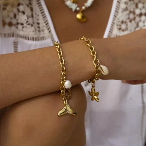 Personalized Fashion Charm Bracelets for Women Waterproof Stainless Steel Pendant Spot Goods Jewelries and Bangle Accessories
