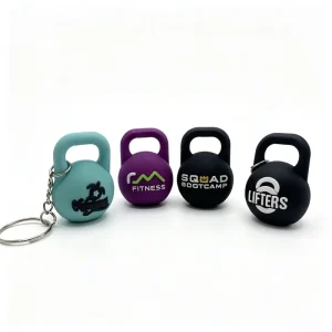 Personalized Fashion Kettlebell PVC Key Chain for Weightlifters Lightweight Birthday Gift