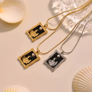 Personalized Fashionable Style Stainless Steel 18K PVD Plated Jewelry Double Layer Chain Necklace for Party Gift