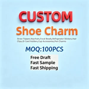 Personalized High end PVC Clog Shoe Accessories DIY Customized Various Size Logo Soft Rubber Charms