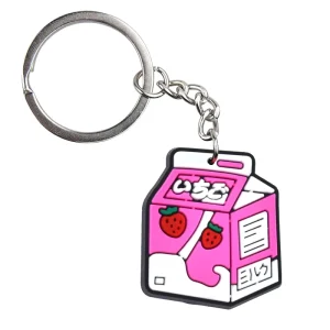 Personalized Logo Custom Embossed 2D 3D Soft Rubber PVC Pink Silicone Keychain