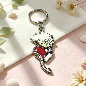 Personalized Logo Metal Pendant Charm Custom Hard Enamel Cartoon Design Black Nickel Plated Metal Keychains