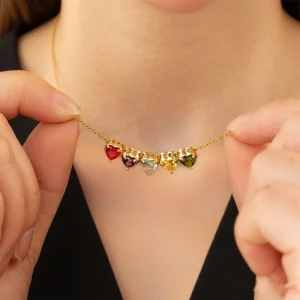 Personalized Women Custom Gold Versatile Fashion Jewelry Birthstone Necklace Pendant
