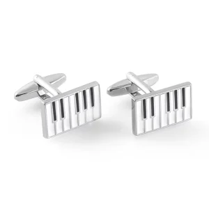 Piano Shape Enamel Novelty Cufflinks Custom Mens Suit Shirt Fashion Accessory for Wedding Tuxedo Trendy Jewelry Gift
