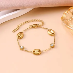 Pig-nose-style Rhinestone-studded Bracelet Womenlight Luxury Minimalist