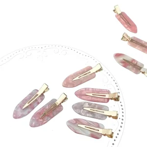 Pink Handmade Hair Clip Women’s New Korean Style Seamless Side Clip All Match Bangs Clip High End Duckbill