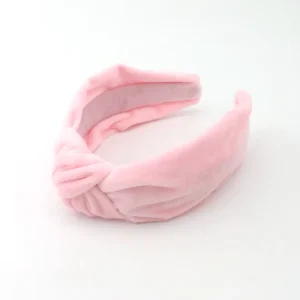 Pink Plush Coral Fleece Custom Elegant Bowknot Hand Made Spa Women Hair Accessories
