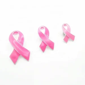 Pins Metalicos Bronze Metal Enamel Pin Badge Anti-Breast Cancer & AIDS Awareness Pink Love Ribbon Brooch Souvenirs