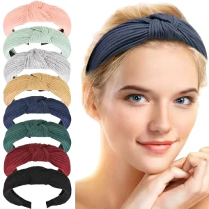 Plastic Bowknot Wide Turban Headbands for Women & Girls Elastic Hair Accessories