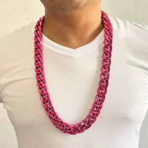 Plastic Gold Chain Necklace Hip Hop Cuban Link Letter Shape Fashion Statement Piece Unisex Party Everyday Occasions 80s90s