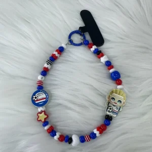 Plastic Q version Football Doll Bead Mobile Phone Lanyard Keychain Sports Badge Wrist Accessories Fan Supplies
