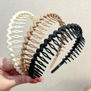 Plastic Teeth Headbands for Girls Wavy Headbands Yoga Sports Washing Face Accessories for Women