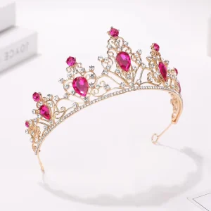 Plated Bridal Hair Accessories Tiaras for Girls Crown Headpieces