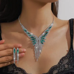 Polynesian Stylish Fashion Artificial Engagement Anniversary Party Rhinestone Wedding Bridal Jewelry Sets For Indonesian Women