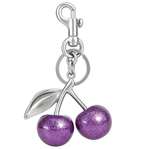 Pop Culture Cherry Keychain Cherry Bag Charm Keychain Accessories Gifts For Women Purse Bag Charms Handbag Pendant Bulk RTS