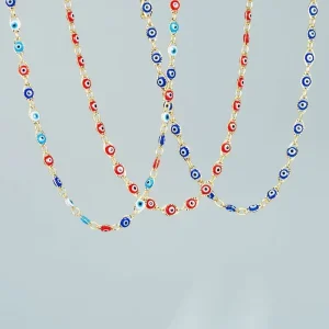 Popular Alloy Eye Necklace Trendy Fashion Minimalist Versatile Street Pendant Jewelry Accessories Women No
