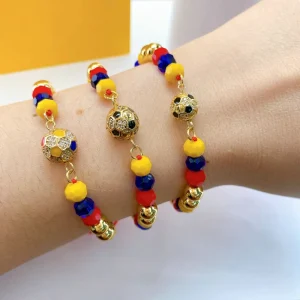 Popular Colorful Beads Bracelet Women Charm Fashion Ball Bracelet Handmade Adjustable Bracelet