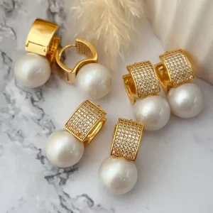 Popular Design Simple Pearl Drop Earrings for Woman Fashion Jewelry