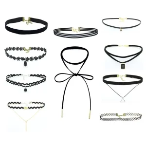 Popular Young Girls Lace Choker Fashion Korean Style Decoration Layered Choker Necklace Jewelry