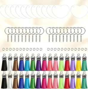 Practical Durable Blank Transparent Acrylic Keychain in Multiple Shapes for Custom Decor Use