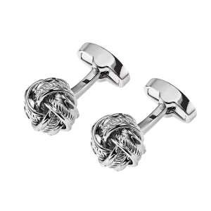 Premium Men’s Cufflinks Knot Design Fashion Accessory Suit Shirt Wedding Party Trendy Wedding Tuxedo Jewelry Gift Set