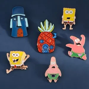Premium Quality Pins Anime Pins Custom Enamel Lapel Bikini Bottom Badge Metal Cartoon Pins Badges