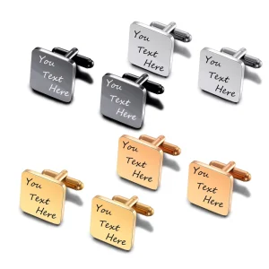 Premium Stylish Enamel Unique Design Personalized Wedding Guest Souvenirs Elegant Business Gift Luxury Men Cufflinks