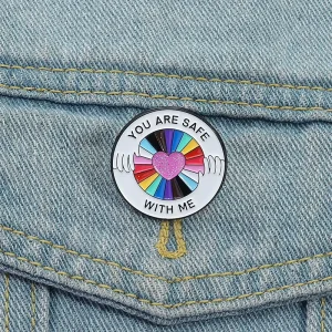 Pride Rainbow Enamel Pins Love Is Love Heart Brooch Lapel Badge Jewelry Gifts for LGBTQ Friends and Allies