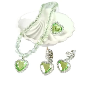 Princess Anime Cosplay Jewelry Set for Girls Includes Crystal Pearl Necklace Earrings Bracelet Ring Gift